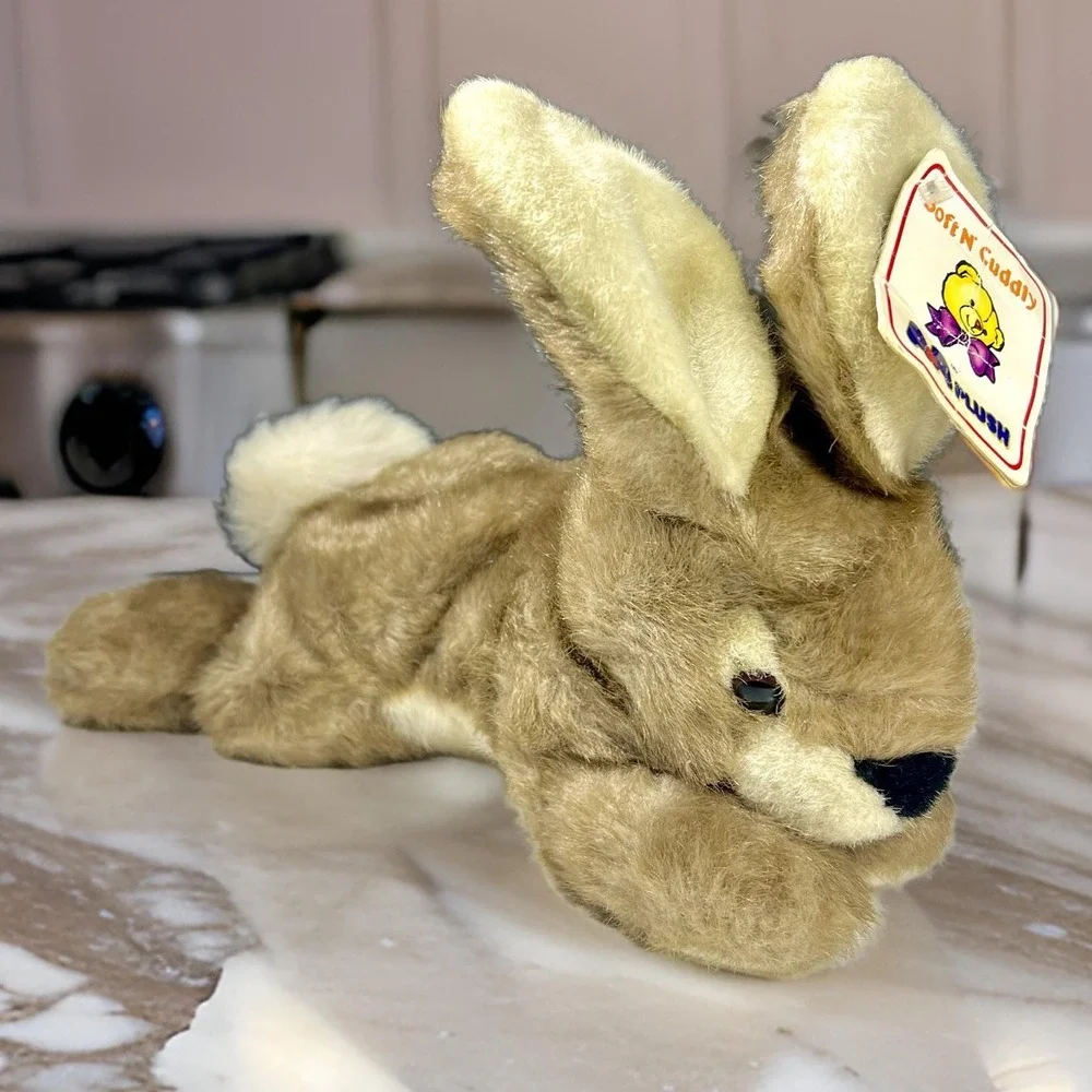 VINTAGE A&A Plush Bunny Rabbit Stuffed Realistic Soft N' Cuddly 11